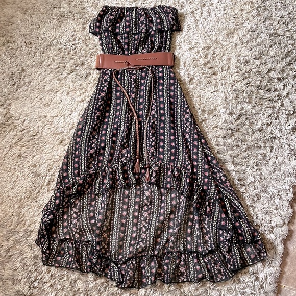 NWT Rue 21 Women’s Strapless HiLow Floral Dress - Picture 1 of 8